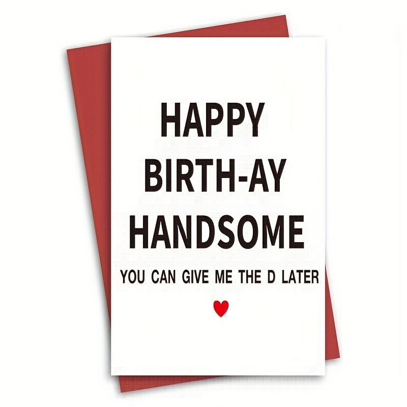 1pc Funny Birthday Card For Friend, Happy Birthday Card For Husband  Friends, Rude Birthday Card For Men, Personalised Birthday Card
