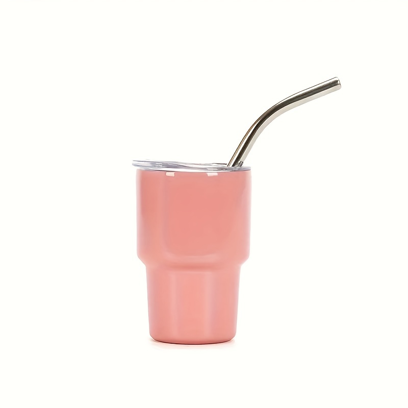 Mini Tumbler Insulated Shot Glass With Straw 3oz - Resin Rockers