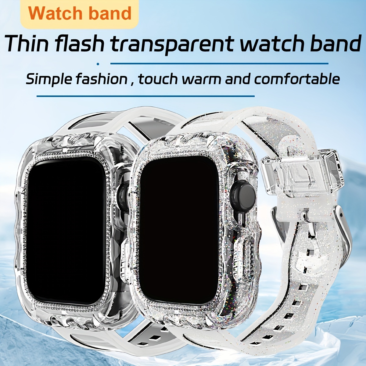 Transparent Wave Smart Watch Band For Watch Band, Compatible With