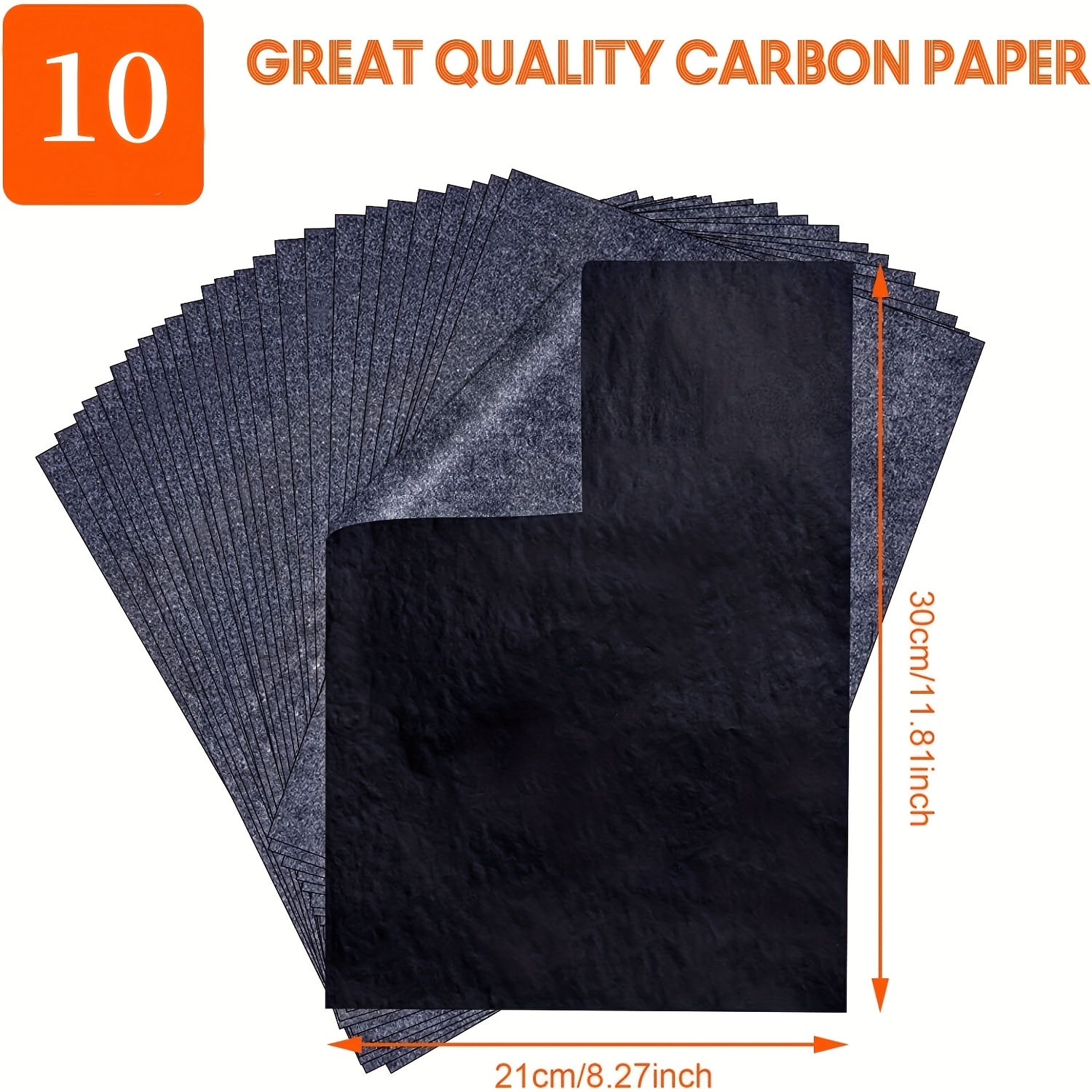 100 Sheets Black Carbon Paper for Tracing On Fabric  Carbon Paper for  Tracing on Wood & Canvas, Tracing Paper for Drawing Sewing Patterns 