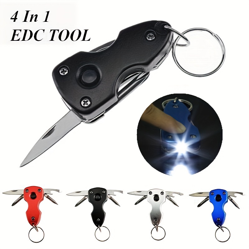 Dropship 1pc Multifunctional Keychain Tool Kit; Mini EDC Pocket Screwdriver  Set; Bottle Opener; LED Flashlight For Outdoor Camping Fishing Hiking to  Sell Online at a Lower Price