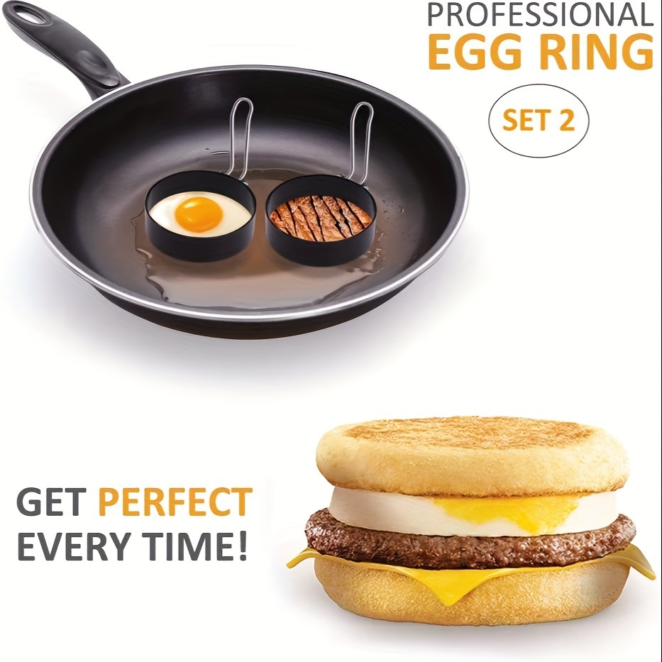 1pc Fried Egg Mold Egg Ring For Frying Eggs Mcmuffin Stainless Steel  Cooking