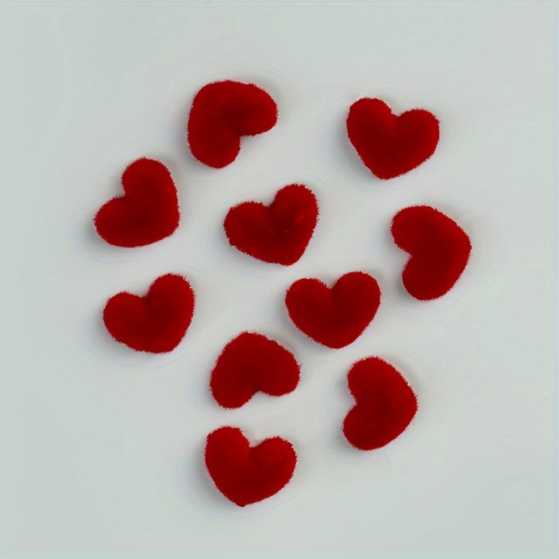 10pcs Christmas Red Heart Nail Charms Nail Art Accessories Nail Art  Supplies For Women And Girls