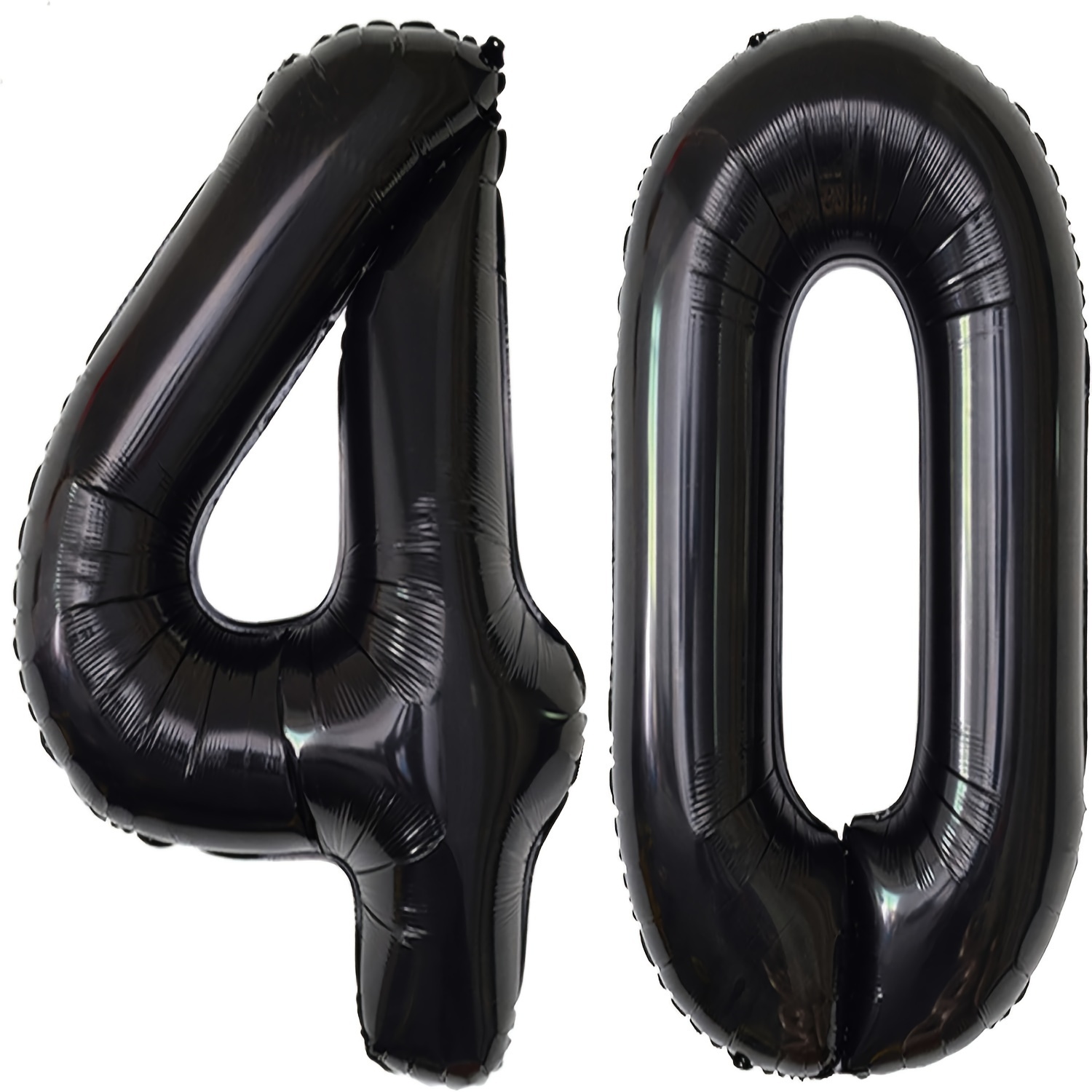 

40-inch Black Number 40 Aluminum Foil Mylar Helium Balloons, Black Birthday Balloons, 40th Birthday Party 40th Anniversary Party Decorations