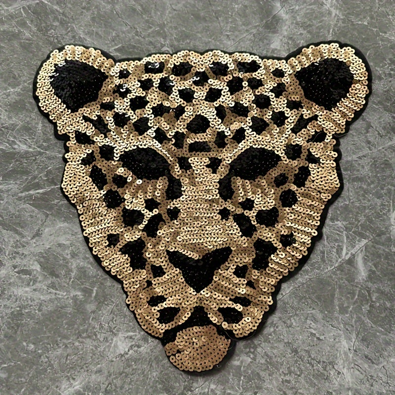 

1pc Leopard Embroidery Cloth Stickers, Animal Embroidery, Appliques, Iron On Appliques, Large Cloth Stickers, Embroidery Badges, Clothes Decorations, Accessories Backing Adhesive