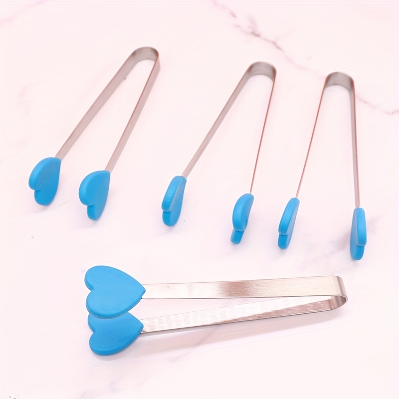 Heart Shaped Mini Tongs Stainless Steel Small Tongs Cute - Temu