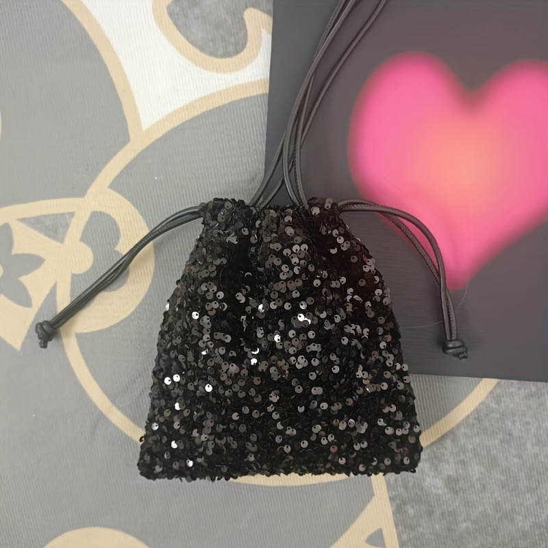 Glitter discount drawstring bag