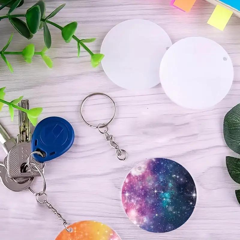 Transparent Keychains For Vinyl Acrylic Keychain Blank - Temu