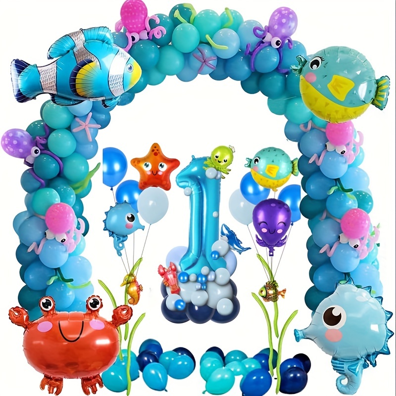 Ocean Theme Balloon Garland Arch Kit Underwater Theme Party - Temu