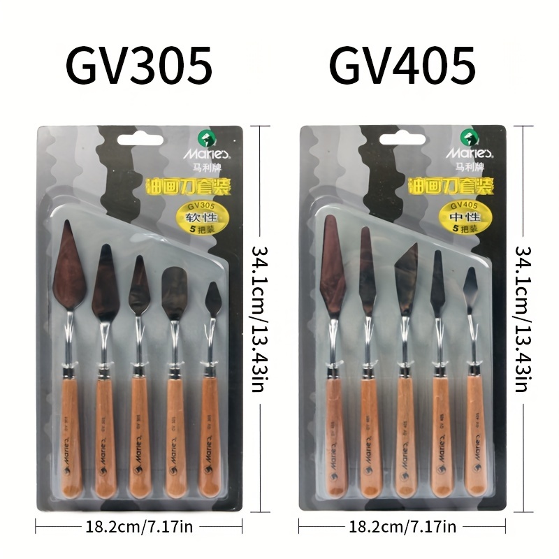 5pcs painting knives with wood handle