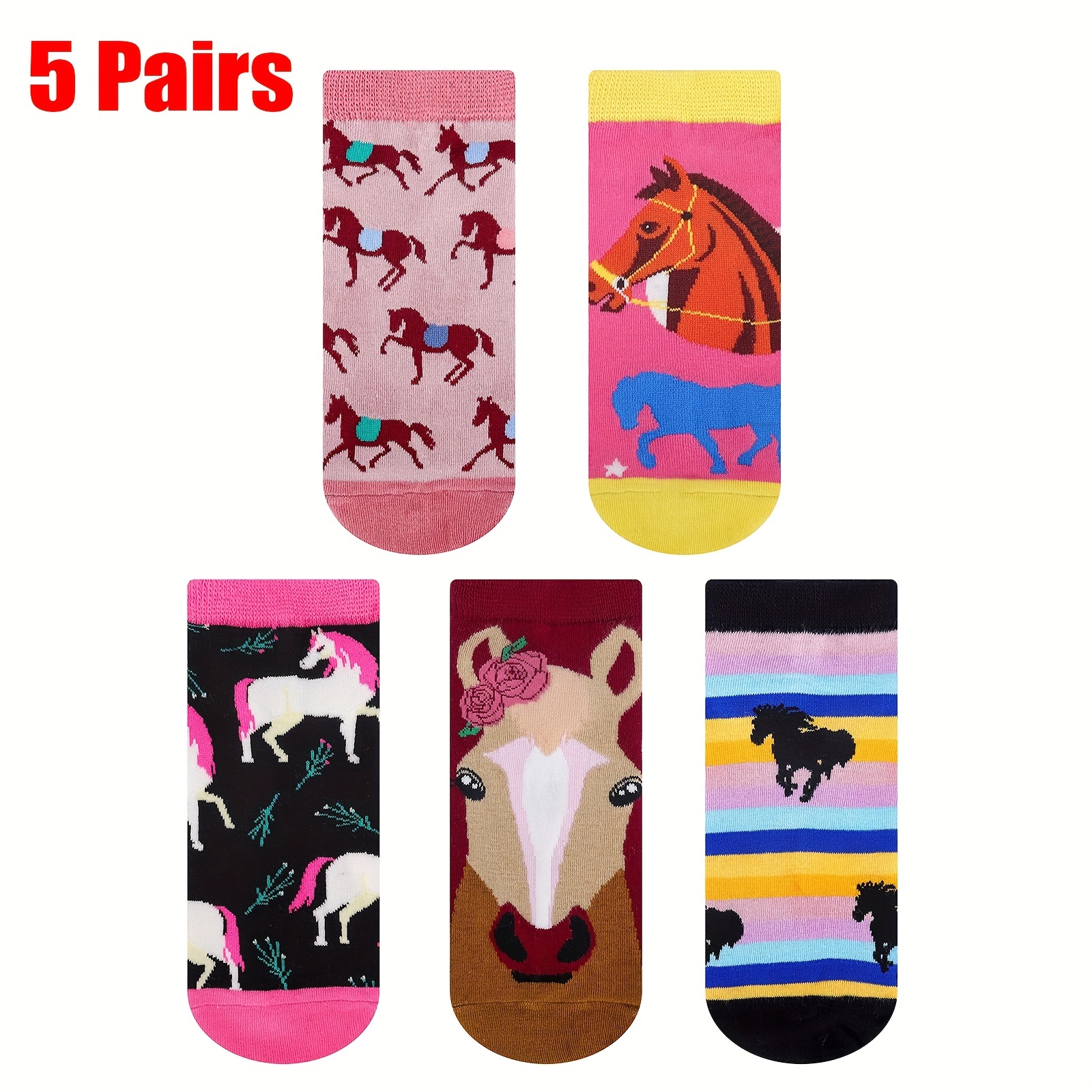 Horse Graphic Mid Calf Socks Fashion Novelty Socks Non Slip - Temu Australia