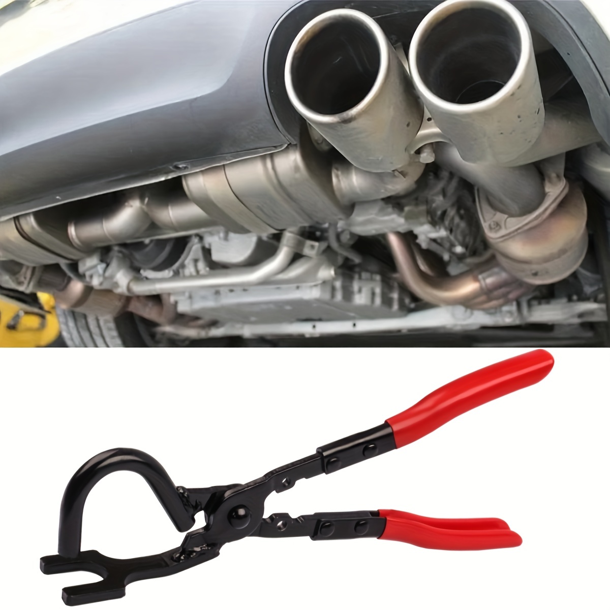 

Car Exhaust Hanger Disassembly Tool - Use All Compatible Pliers To Easily Separate The Exhaust Hanger And Rubber Bracket!