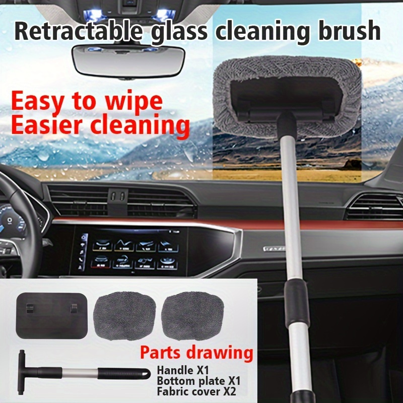 Car Wash Detachable Double-sided Glass Wiper Long Handle Glass Cleaning  Wiper Window Brush Scraping Window Wiper Household Wiper