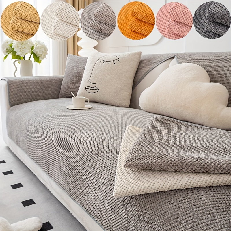 

1pc Thickened Non-slip Sofa Slipcover Simple Modern Sofa Cover Plush Pet-friendly Couch Cover Sofa Protector For Office Living Room Home Decoration