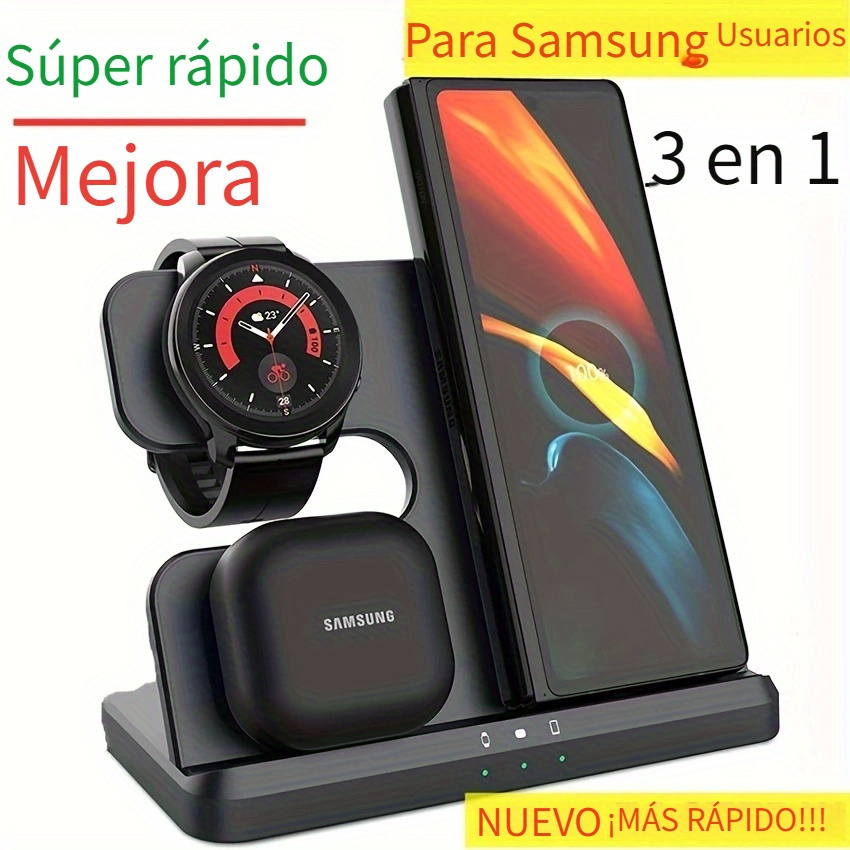 3 In 1 Fast Wireless Charger Stand For S22 S21 S20 Fold 4 For Galaxy Watch 5 Pro 4 3 Active 2 1 Buds Charging Dock Station