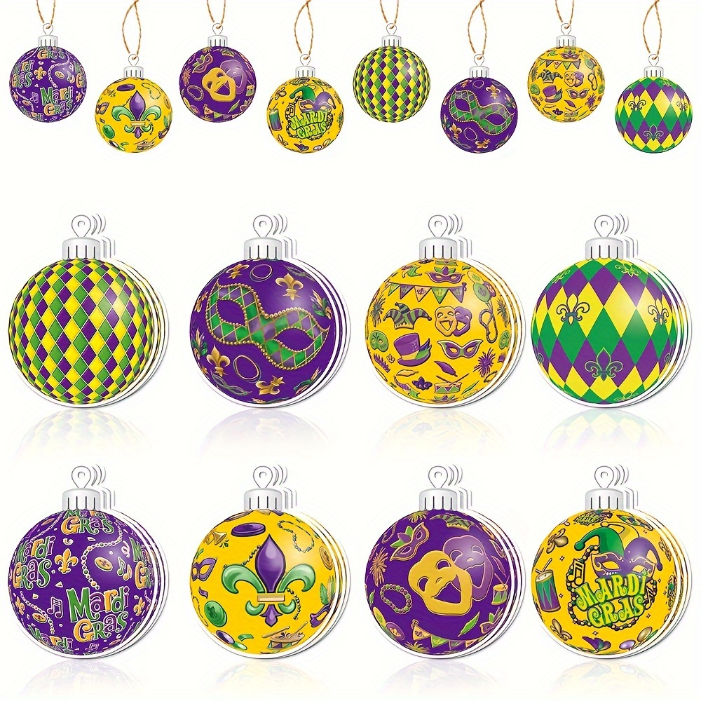 Mardi Gras Christmas Ornaments