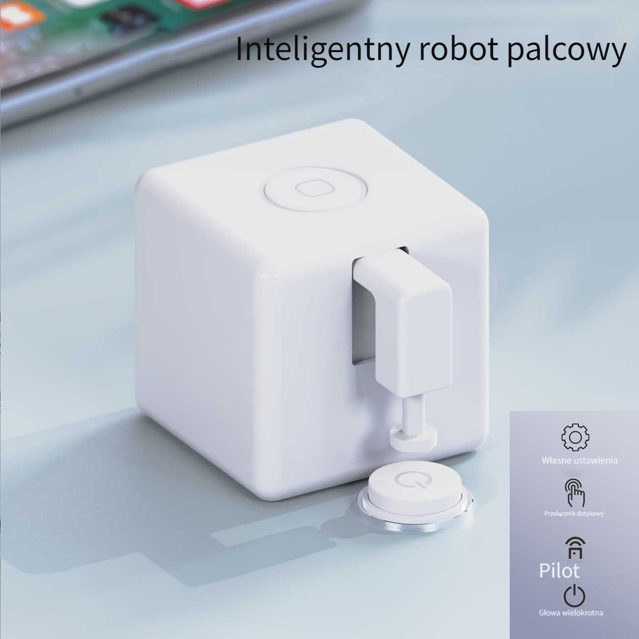 1pc, For Tuya Finger Robot Power Intelligent Control Plus App Remote Control Timing Voice Control Touch Control