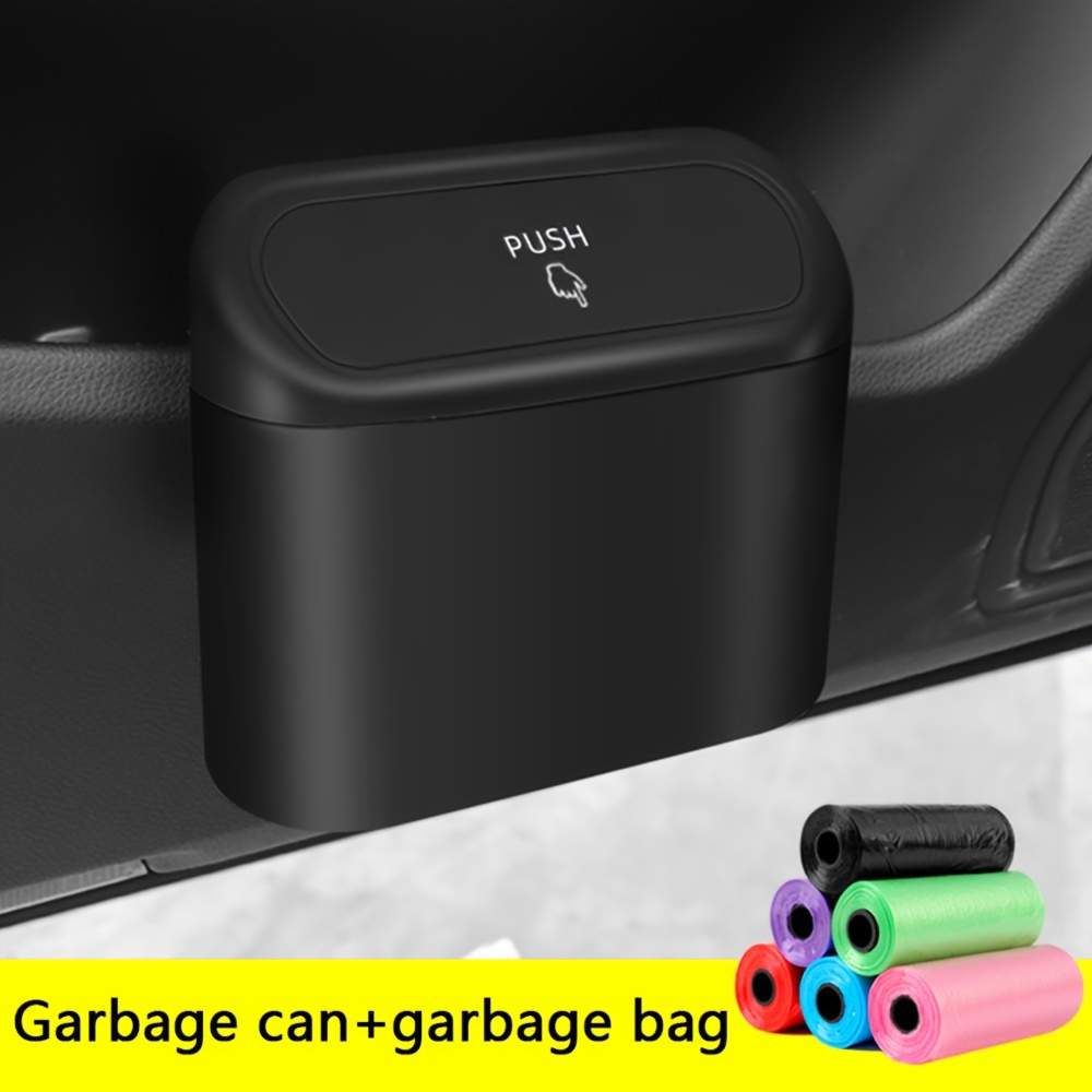 ZLASS Abfalleimer für Die Küche Auto Mülleimer multifunktionale Autositz  hängen Müllsack kreative Aufbewahrungsbox schwarz Abfalleimer (Color 