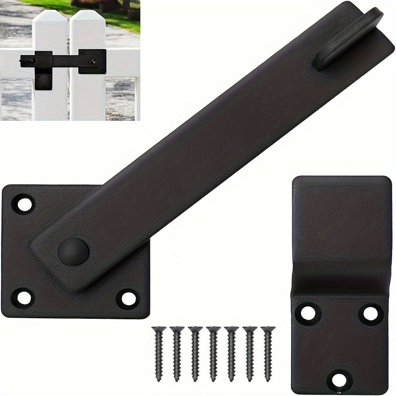 

1pc Heavy-duty 5.5" Solid Door Latch - Swivel Carabiner Bolt With Screws, Ideal For Sliding Wood Doors, Secure & Closure