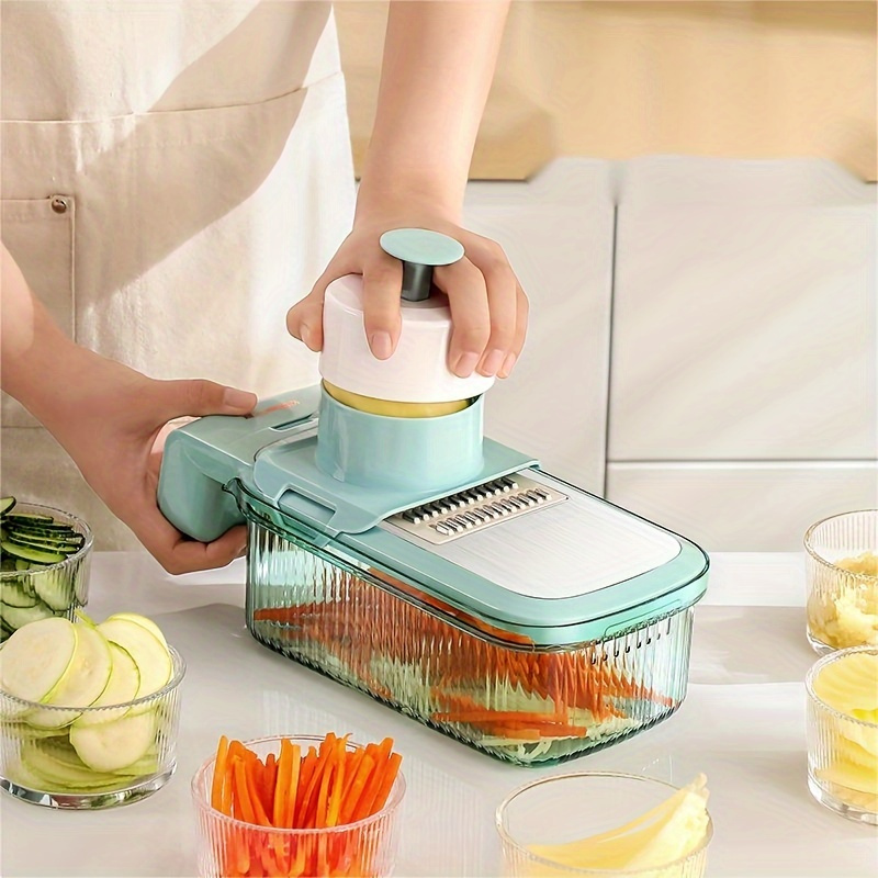 Vegetable Cutter With A Hand Gurad And Peeler, Grater, Vegetable Slicer,  Shredder, Multi-function Slicer, Peeler, Carrot And Fruit 1 Gadget,  Vegetable Cutting Tool Kitchen Stuff Clearance Kitchen Accessories Kitchen  Gadgets - Temu