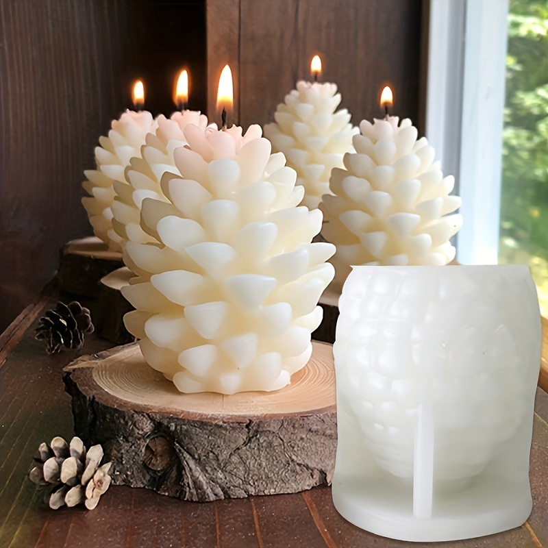 

Homemade Pinecone Shape Aroma Candle Silicone Mold Diy Handmade Soap Plaster Arrangement Molds