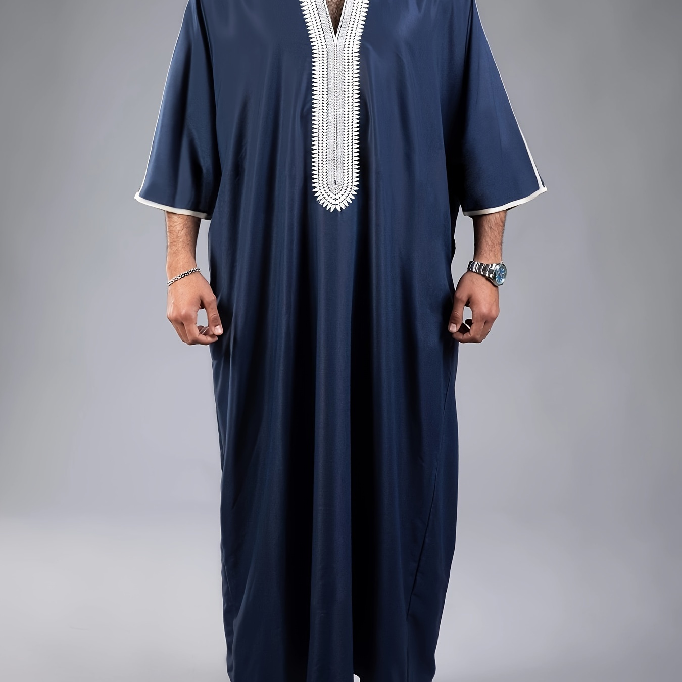 

Eid Al-adha Men's Thobe Kaftan Costume, Kandoura For Men, Moroccan Thobes, Kaftan Clothes, Eid Al-adha