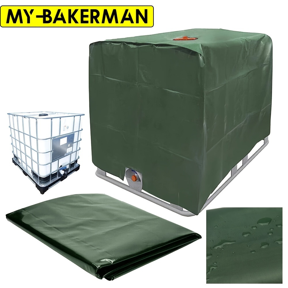 

1pc Ibc Tote Cover Outdoor Water Tank Protective Cover Garden Sunshade Waterproof 275 Gallon For 1000l Ibc Tank Cover