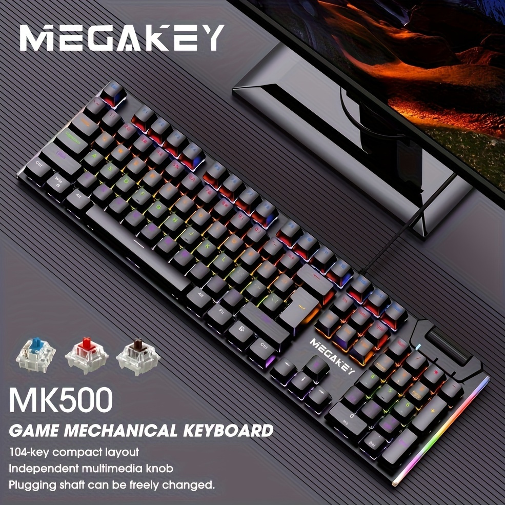 ZIYOULANG T8 60% Gaming Keyboard, 68 Keys Compact Mini Wired Mechanical  Keyboard with 18 Chroma RGB Backlit, Brown Switch, USB C Coiled Keyboard  Cable for PC Laptop Mac PS4 XBOX -Milkshake 