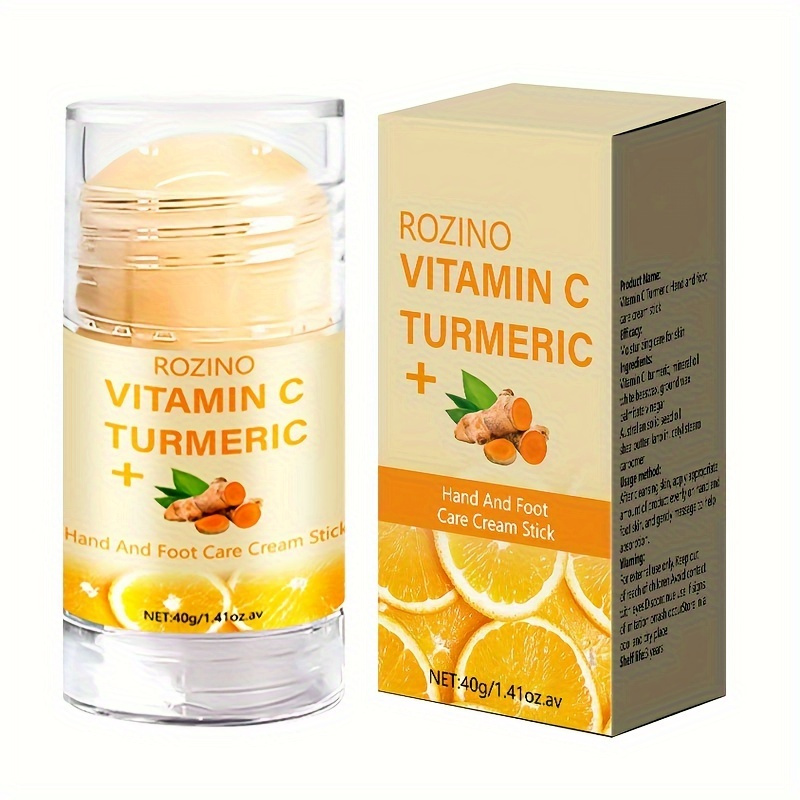 

1.41oz Vitamin C Turmeric Hand&foot Care Cream For Dry Cracked Skin, Deeply Moisturizing Dry Cracked Skin, Prevent Skin From Cracking