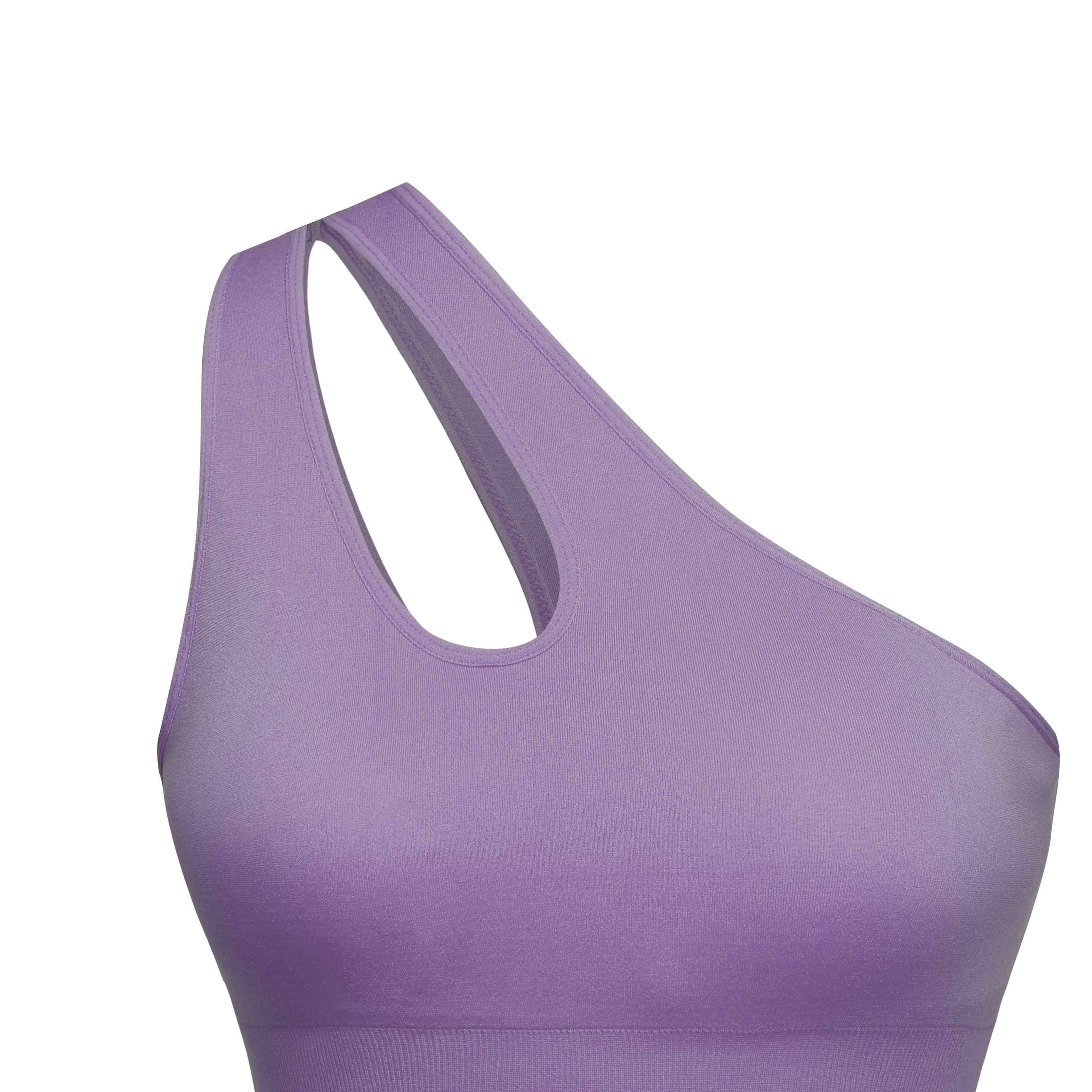 

Cut Out 1 Shoulder Wirefree Sports Bra, Yoga Sports Workout Running Bra, Women's Activewear