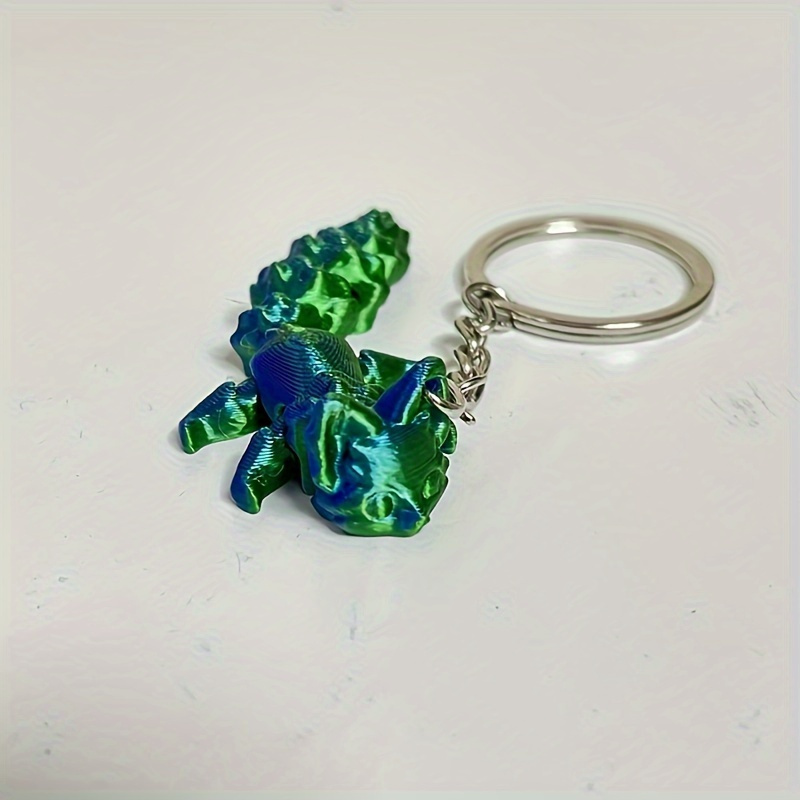 

1pc Articulated Fox Keychain - 3d Printed Plastic Fox Charm, Flexible , Novelty Keyring Accessory