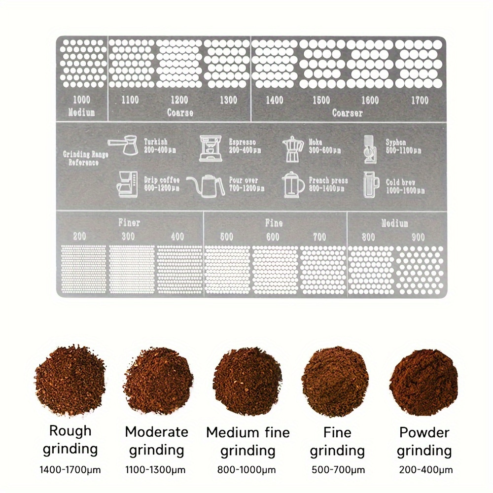 

Coffee Grind Size Reference Tool For Manual And Espresso Brewing, Non-electric Grinding Consistency , Barista Tool For Home And Cafe Use