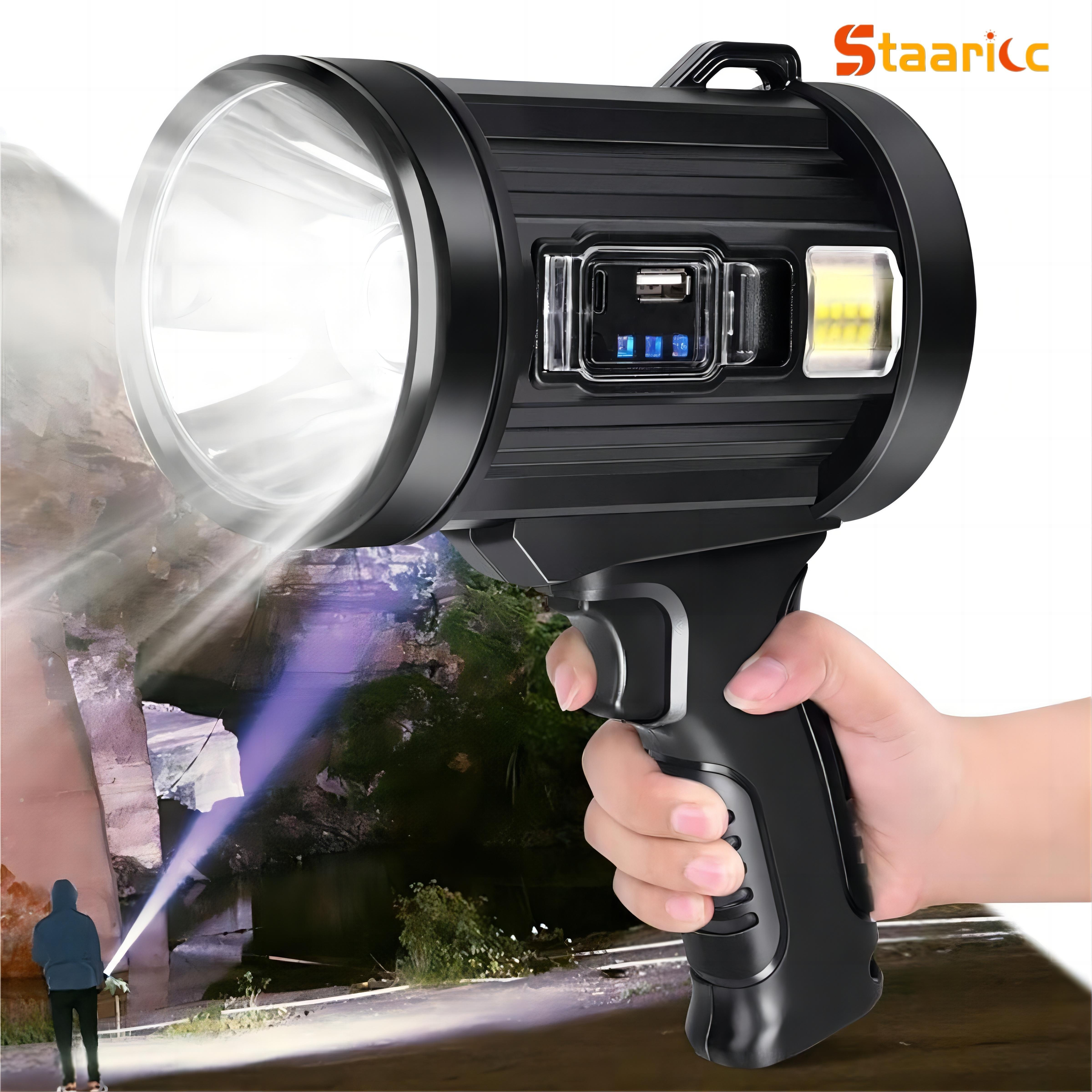 

Staaricc Rechargeable Spotlight Led Super , Super Cob 6 , 4 , , For , Camping, ,