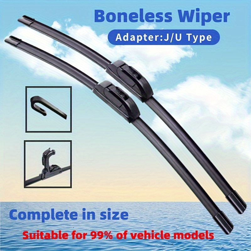 

Car Wiper Blades - Suitable For J/u Hook Type, High- And -14 16 17 18 19 22 24 26 Windshield Car Hybrid Wiper Blades -1pc