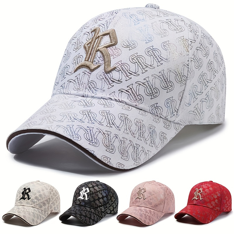

Letter Embroidered Baseball Cap, Casual Unisex Hat With Hard Brim, Adjustable Size Sports Cap