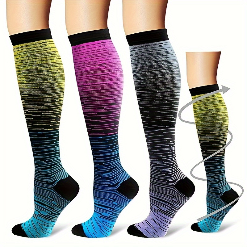 

Unisex Fashionable Running Compression Socks, Stockings, Sports Socks For Marathon Cycling Football