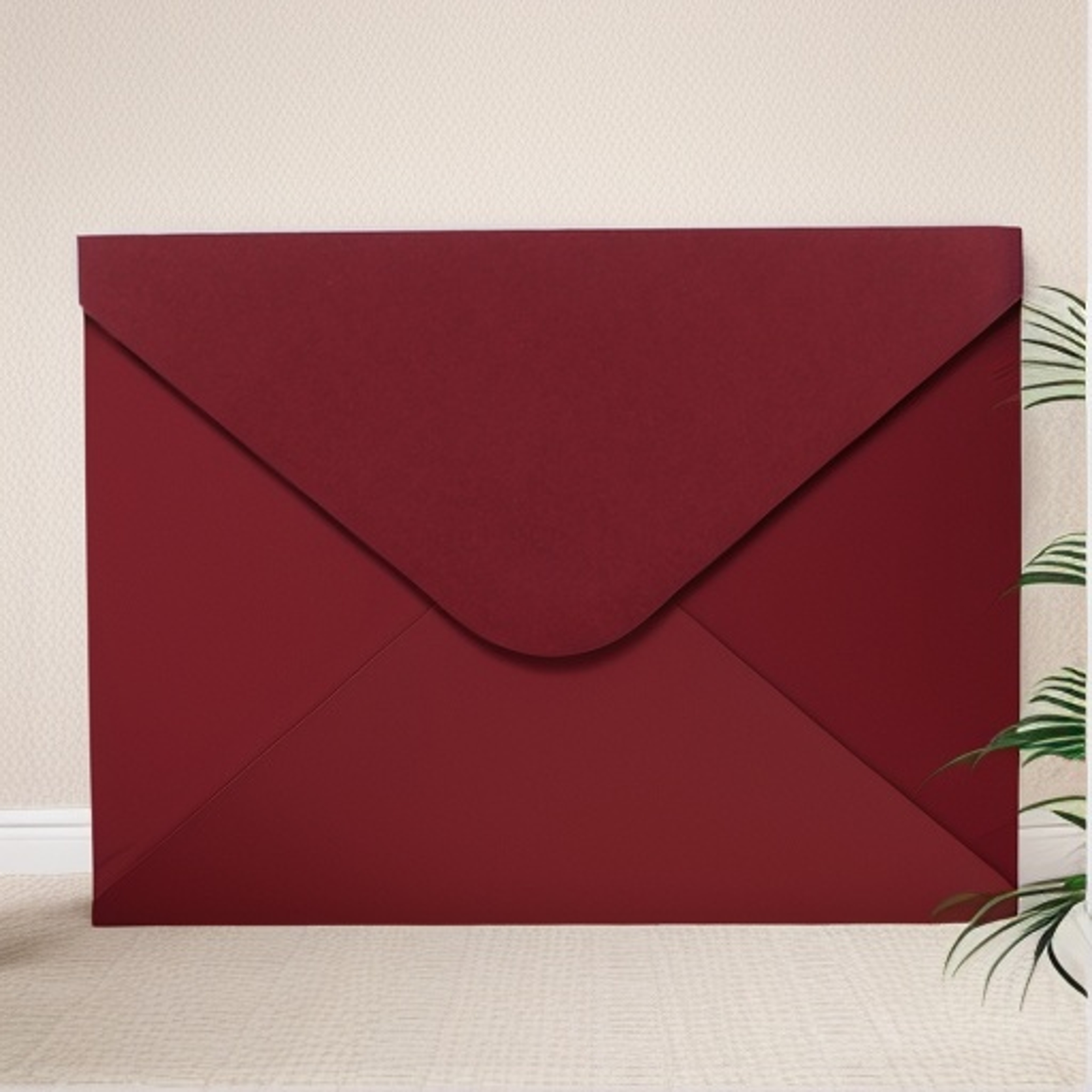 

50-pack 5x7 Inch Burgundy Greeting Card Envelopes For Wedding, Valentine's Day, Thanksgiving, Christmas, Mother's Day With Self-seal Closure - Premium Paper