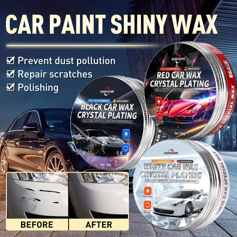 Black Car Wax Waxing Polishing Coating Polishing Maintenance Wax Black Wax  Universal Scratch Repair Paint 7.05oz Black Wax + Sponge, Check Out  Today's Deals Now