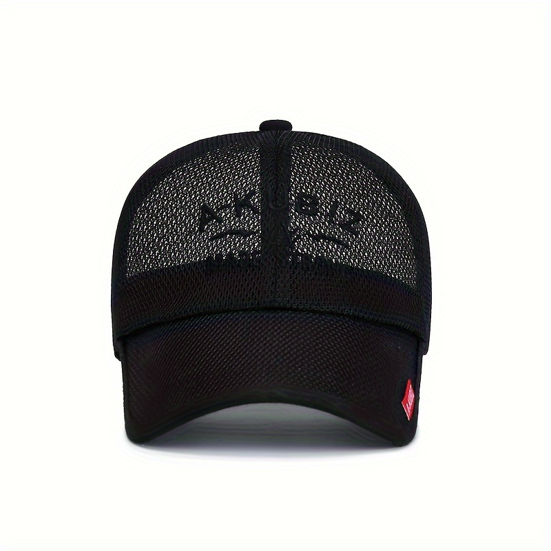 

1pc Summer Breathable Mesh Hat For Men And Women, Casual Trucker Hat, Adjustable Baseball Hat