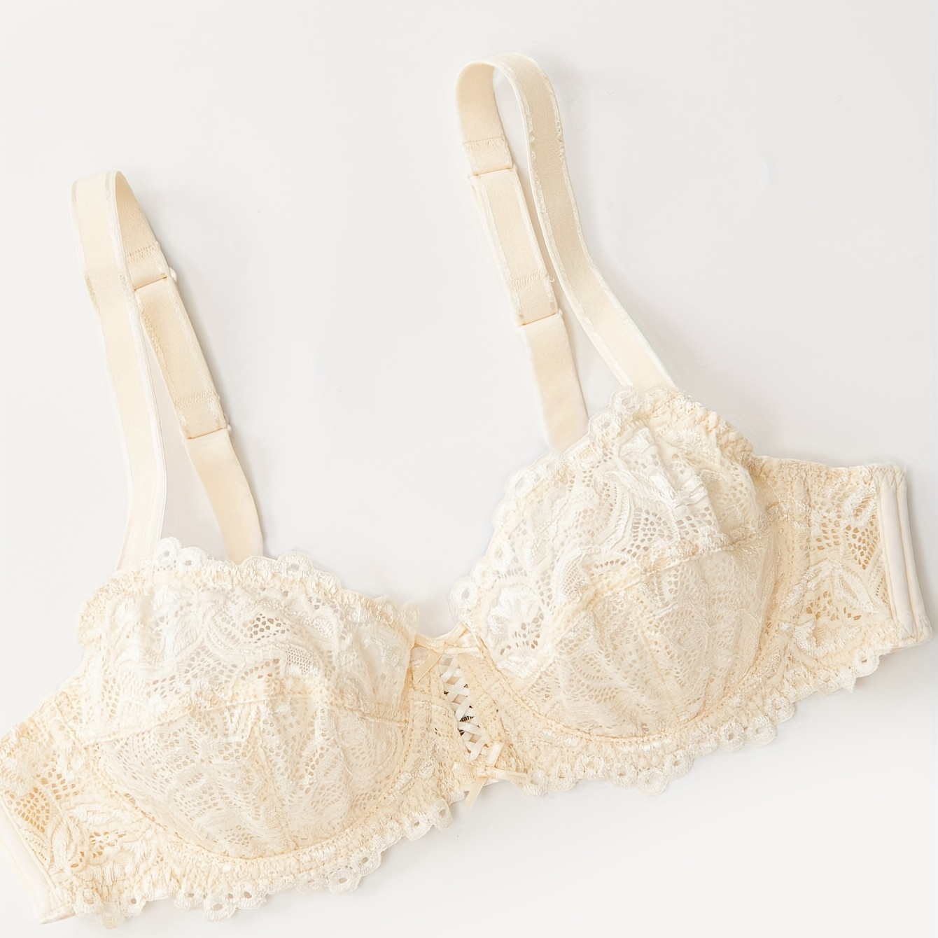 Bras Sexy Women Half Lace Sheer Bra Underwired Adjustment Unlined Lingerie  Embroidery Underwear BH Top Size 34 48 B C D DD E Cup From Taotiee, $42.6