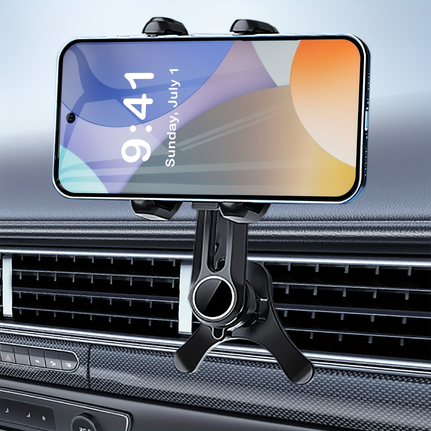 

Car Phone Holder For Air Vent, New Air Outlet Phone Mount With Extention Rod, Cell Phone Holder For Car Never Blocking Vent, Compatible With Most Smartphones