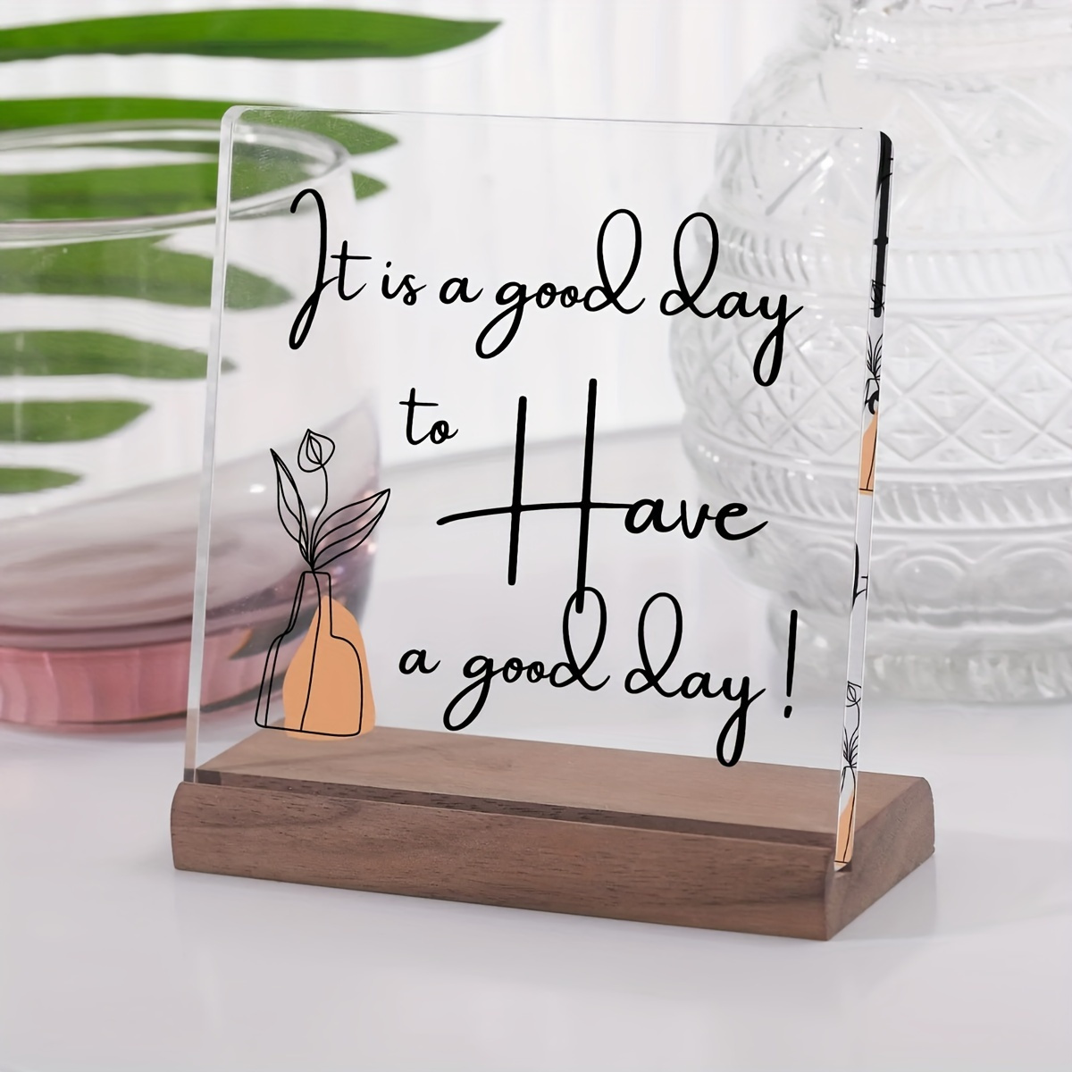 

Plaque Wooden Stand - Personalized For Desk & Decor, For