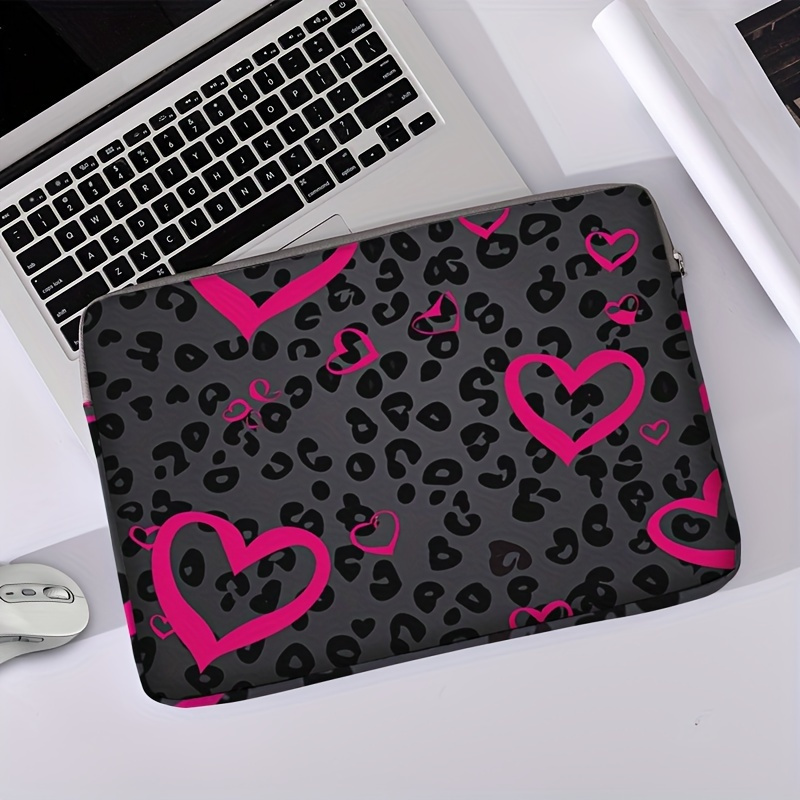 

1pc Love Print Laptop Bag Soft Notebook Fabric Cover Suitable For 14-inch Laptop Cover Notebook Computer Cover Tablet Computer Cover Laptop Zipper Cover Fixed Handheld Computer Bag