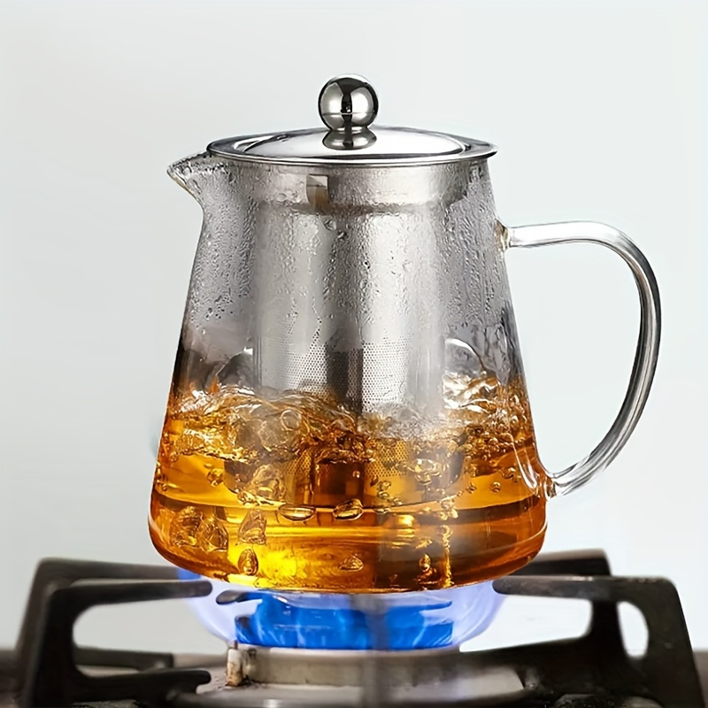 Glass Teapot With Vertical Stripes Clear Tea Kettle With - Temu