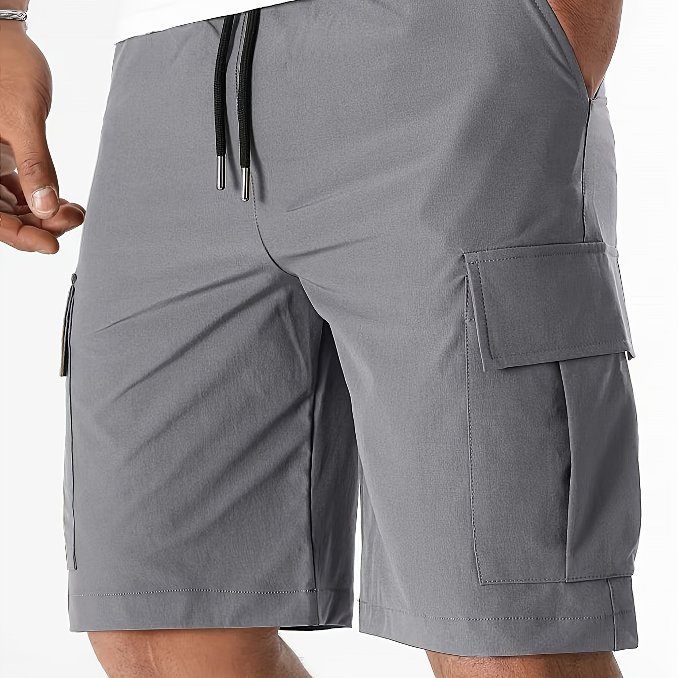 

Men's Summer Fashion Casual Shorts, For Running Outdoor Shorts With Multi-pocket, Drawstring Pants