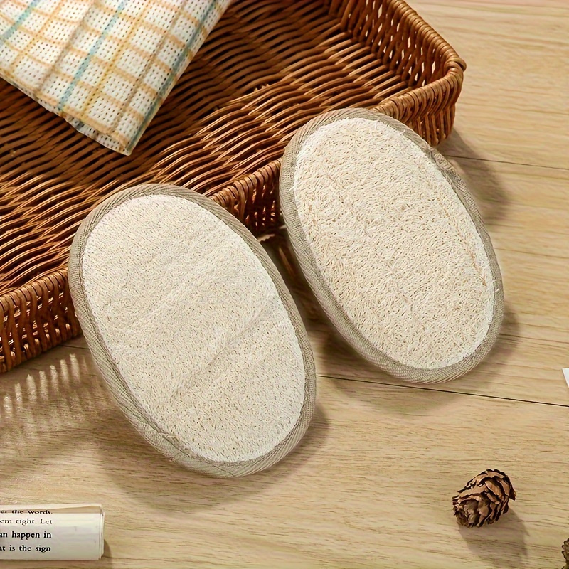 

1/3/6pcs Natural Loofah Body Scrubber, Loofah Pad, Deep Cleansing And Activates , Suitable For Men And Women