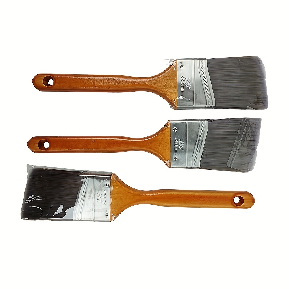 

3pcs 2.5 Inches Angle Brush, Slanted Paint Brushes, Household Paint Brush, Portable Oil Paint Brush, Spray Paint Brush, Home Painting Accessories