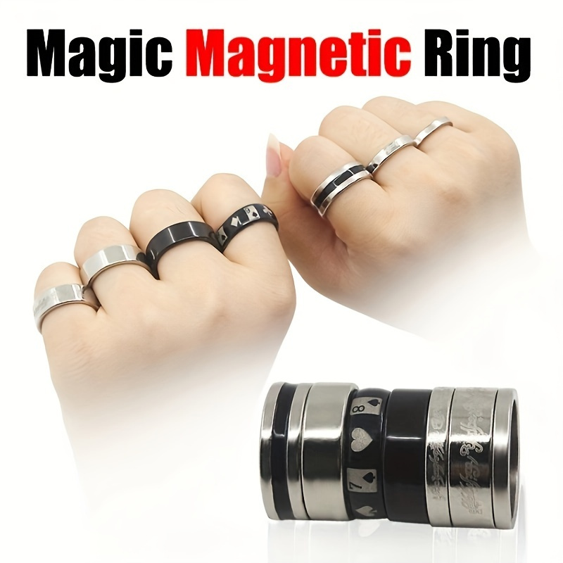 

Magic Magnetic Ring, Bottle Cap Into Cup Magic Prop, Magic Ring Of Tricks, Black Circle Magnetic Ring