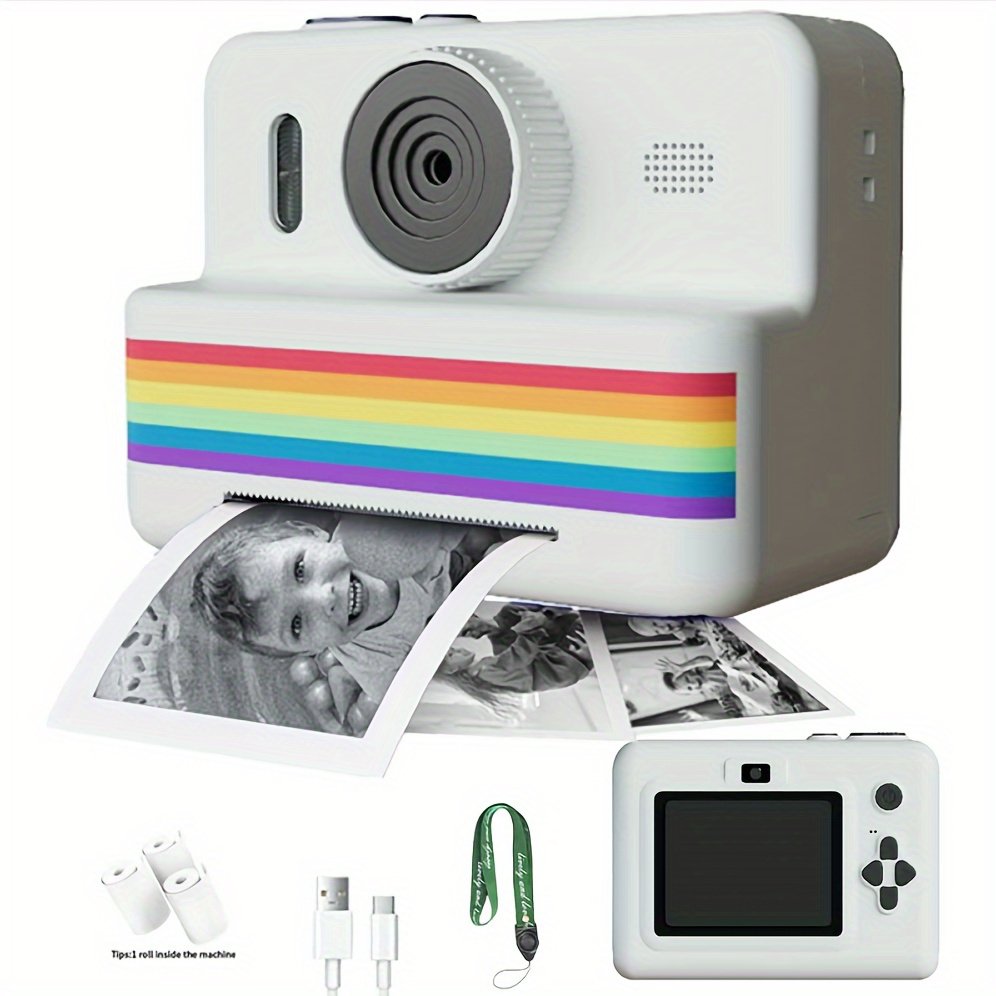 

Kids' Instant Camera With 2.8" Screen - Dual Lens, Usb Rechargeable, Perfect Birthday Or Christmas Gift For Boys & Girls Ages 3-12