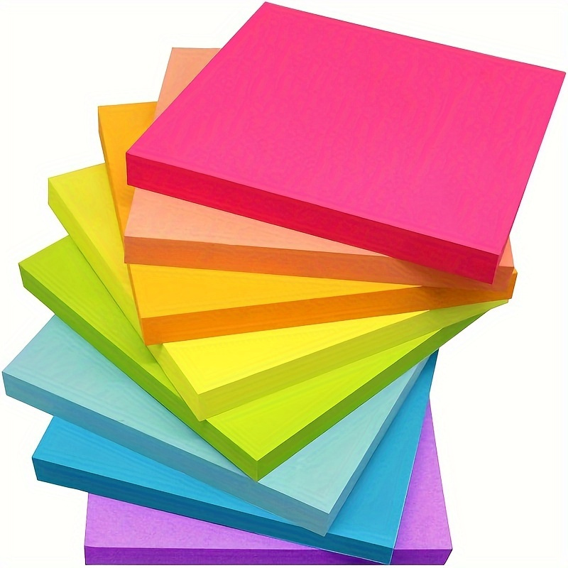 

8 Sticky Notes, 8 Colors Total 400 Sticky Notes, Sticky Notes, Suitable For Teachers And Students For School And Office Use, Instant Stickers, N-times Index Sticky Notes, Note Pad Pink Light Blue, Etc